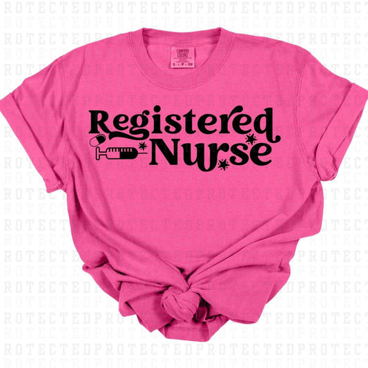 REGISTERED NURSE *BLACK TEXT - SINGLE COLOR* - DTF TRANSFER