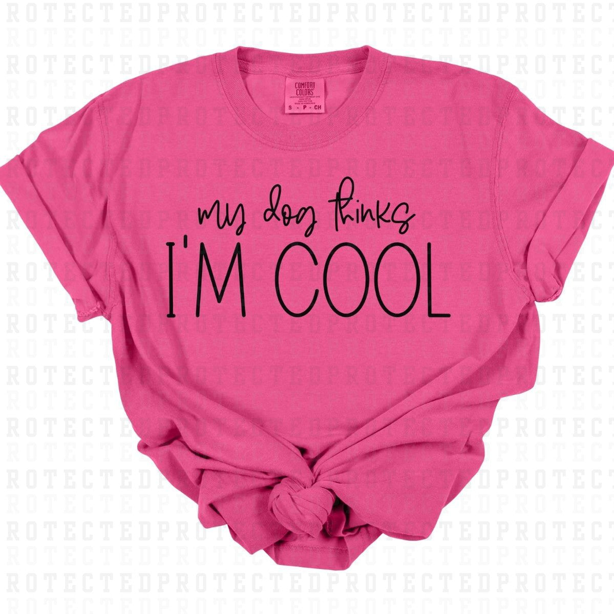 MY DOG THINKS IM COOL *SINGLE COLOR* - DTF TRANSFER