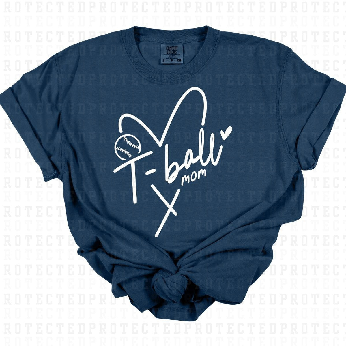 T-BALL MOM *WHITE - SINGLE COLOR* - DTF TRANSFER