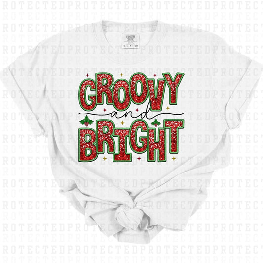 GROOVY & BRIGHT *FAUX SEQUIN* - DTF TRANSFER