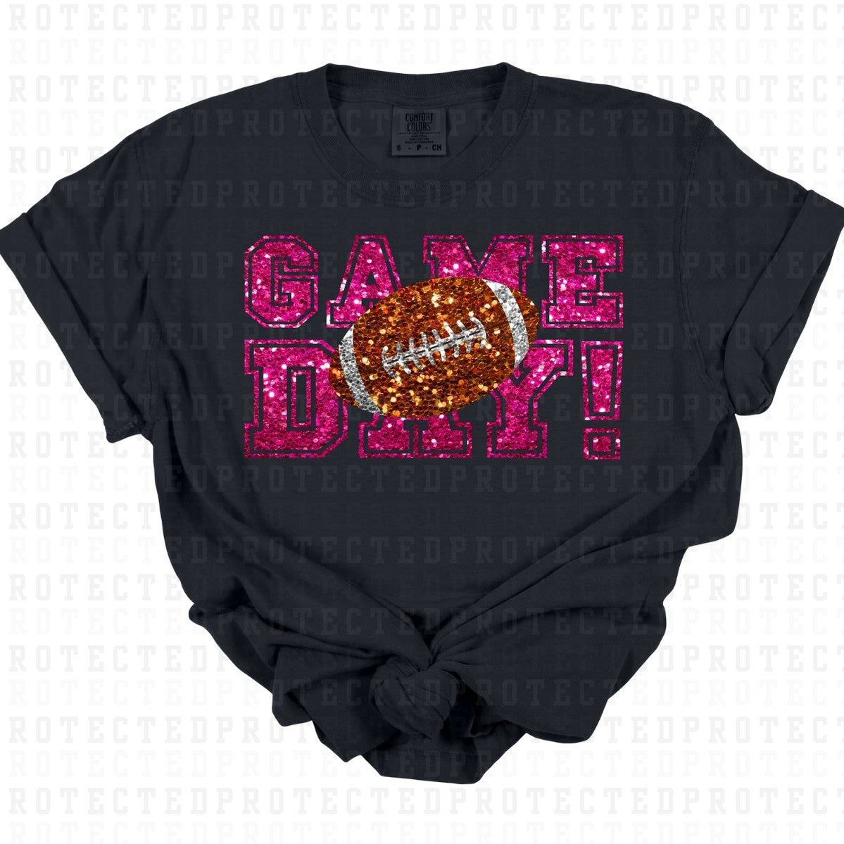 GAME DAY *FOOTBALL - FAUX SEQUIN* - DTF TRANSFER