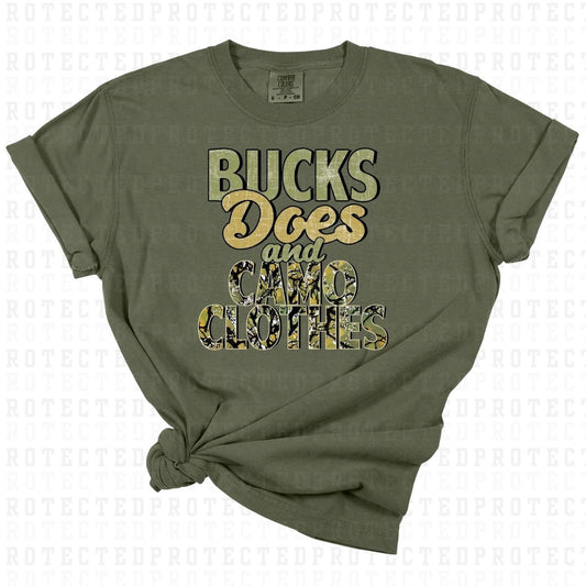 BUCKS DOES AND CAMO CLOTHES - DTF TRANSFER