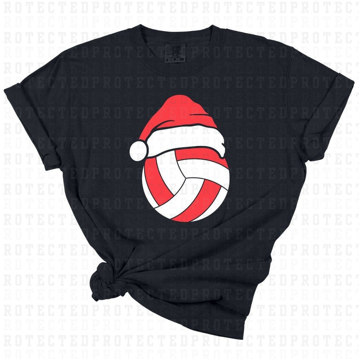 VOLLEYBALL *W/ SANTA HAT* - DTF TRANSFER