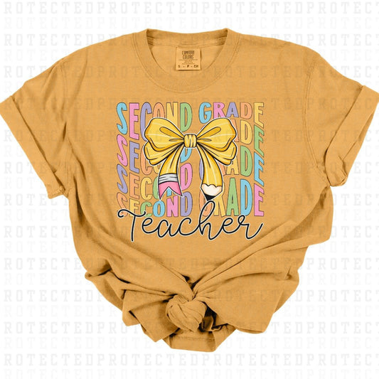 COQUETTE SECOND GRADE TEACHER *WAVY* - DTF TRANSFER