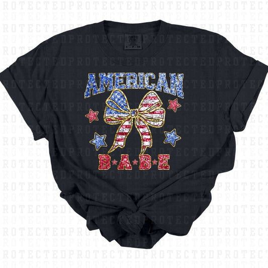 COQUETTE AMERICAN BABE *FAUX SEQUIN* - DTF TRANSFER