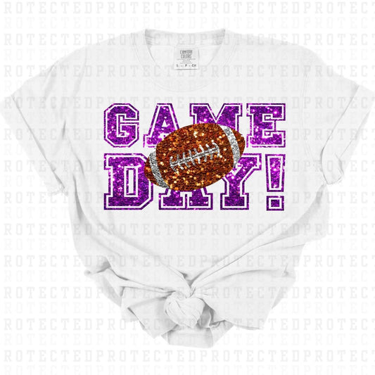 GAME DAY *FOOTBALL - FAUX SEQUIN* - DTF TRANSFER