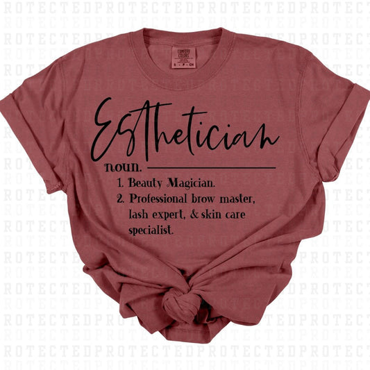 ESTHETICIAN *BLACK TEXT - SINGLE COLOR* - DTF TRANSFER