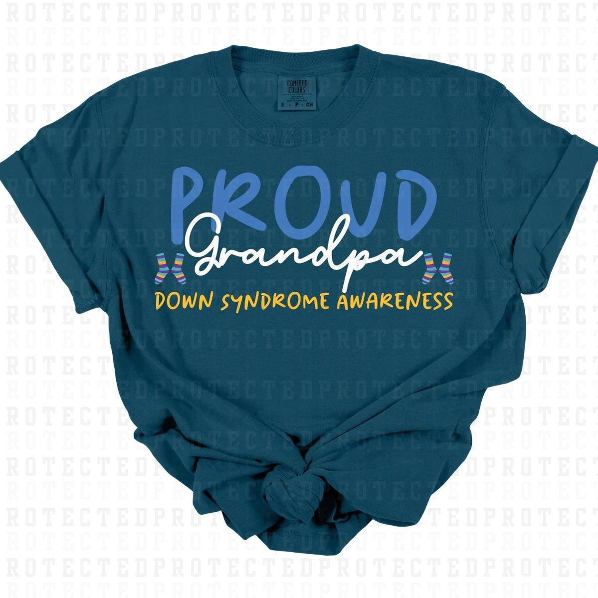 PROUD GRANDPA WORLD DOWN SYNDROME AWARENESS - DTF TRANSFER