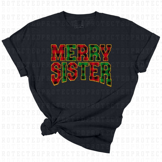 MERRY SISTER *FAUX SEQUIN* - DTF TRANSFER