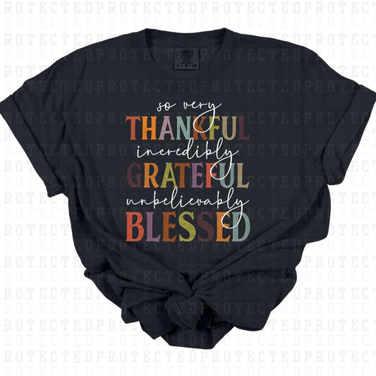 THANKFUL GRATEFUL BLESSED - DTF TRANSFER