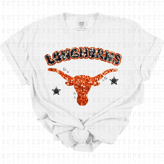 LONGHORNS *FAUX SEQUIN* - DTF TRANSFER