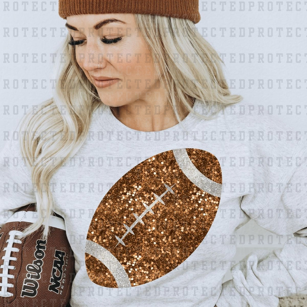 FOOTBALL *FAUX SEQUIN* - DTF TRANSFER – KAI RAE TRANSFERS