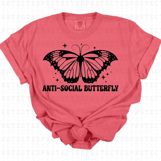 ANTI SOCIAL BUTTERFLY *SINGLE COLOR* - DTF TRANSFER