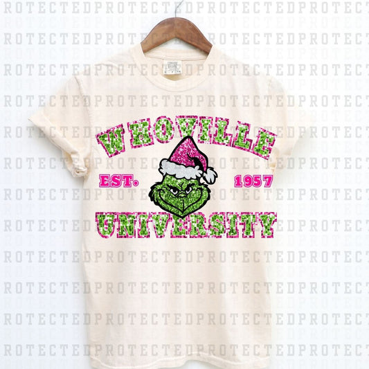 WHOVILLE UNIVERSITY *FAUX SEQUIN* - DTF TRANSFER