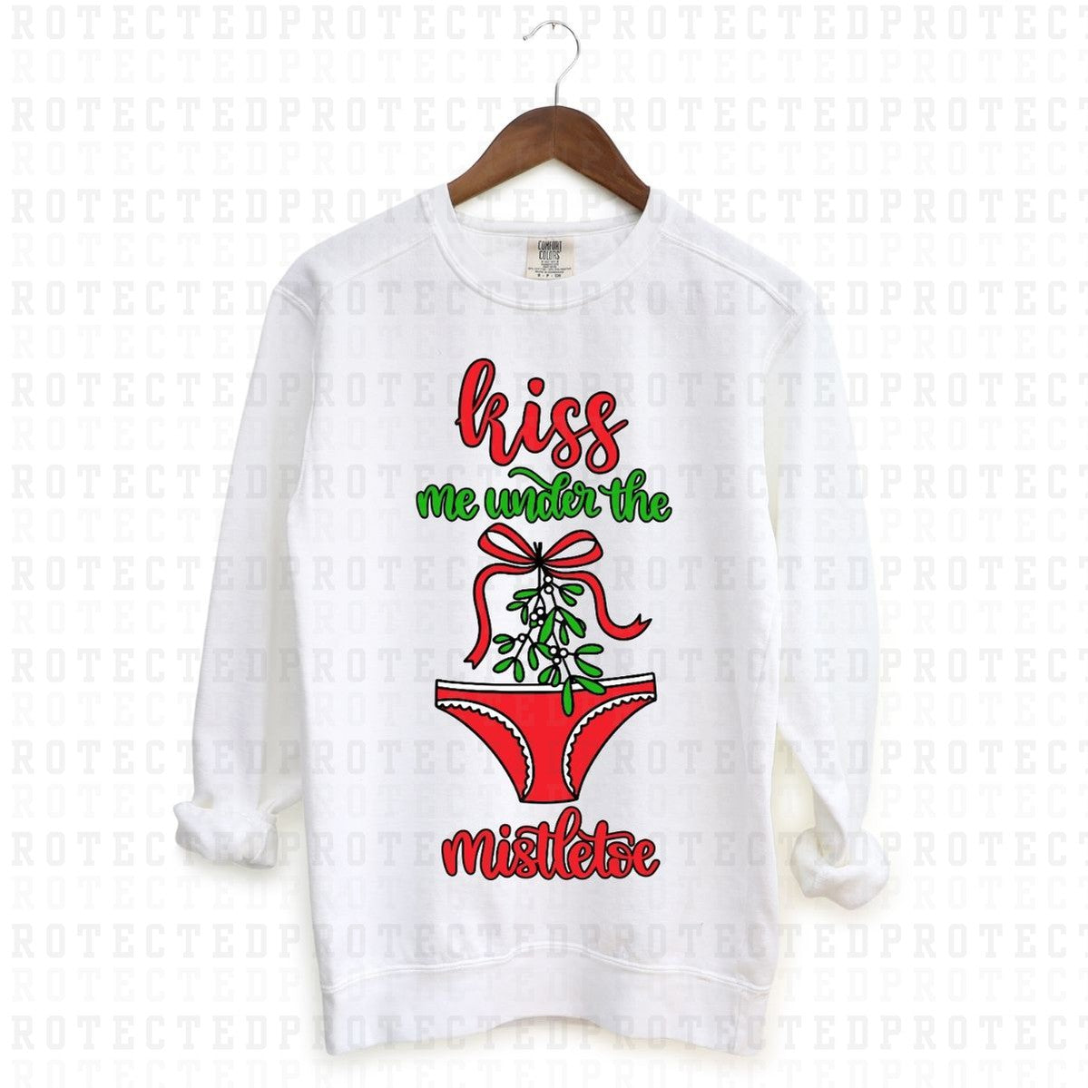 KISS ME UNDER THE MISTLETOE - DTF TRANSFER