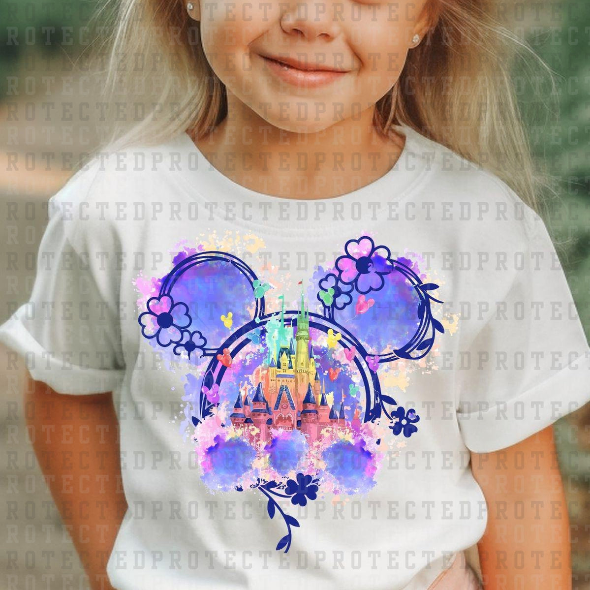 MAGICAL CASTLE WATERCOLOR - DTF TRANSFER