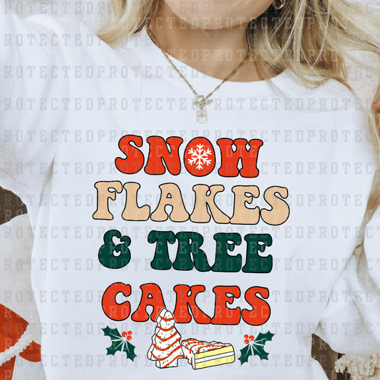 SNOW FLAKES AND TREE CAKES - DTF TRANSFER