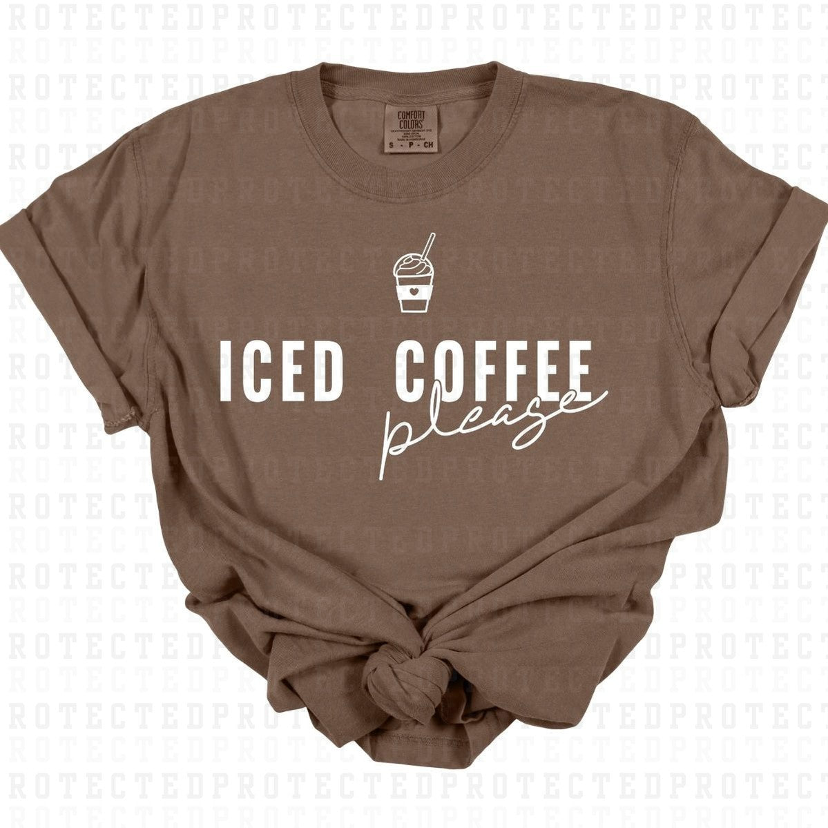 ICED COFFEE PLEASE *SINGLE COLOR* - DTF TRANSFER