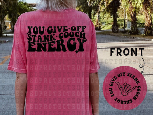 STANK COOCH ENERGY (SINGLE COLOR/POCKET/BACK) - DTF TRANSFER