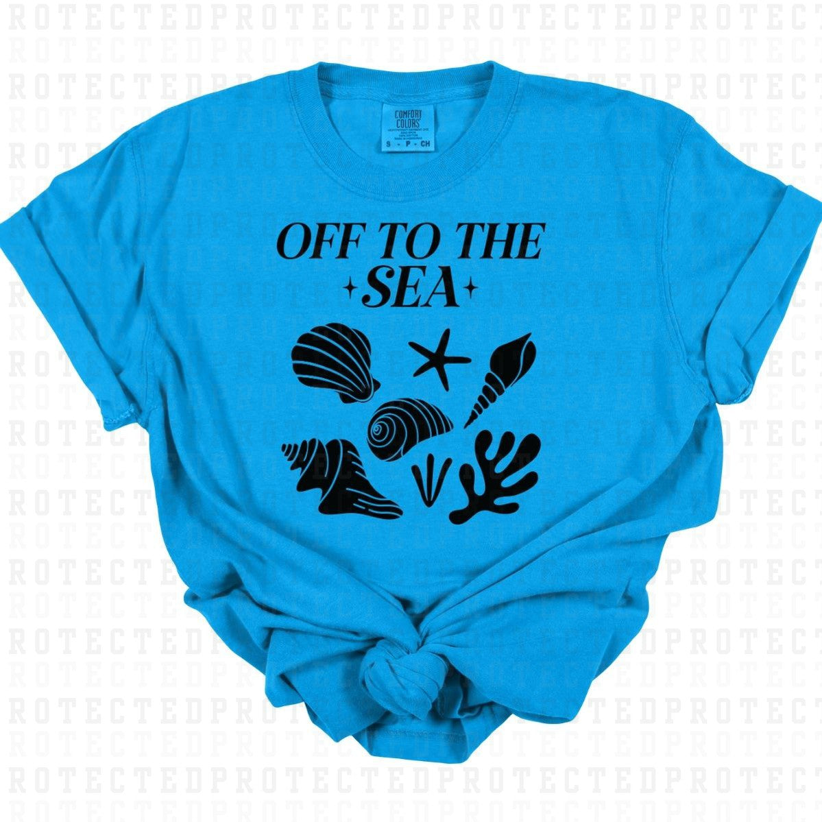 OFF TO THE SEA *BLACK - SINGLE COLOR* - DTF TRANSFER