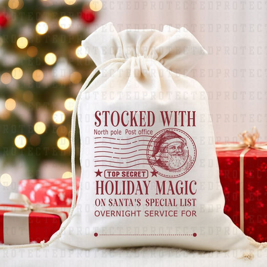 STOCKED WITH HOLIDAY MAGIC *SINGLE COLOR* - DTF TRANSFER