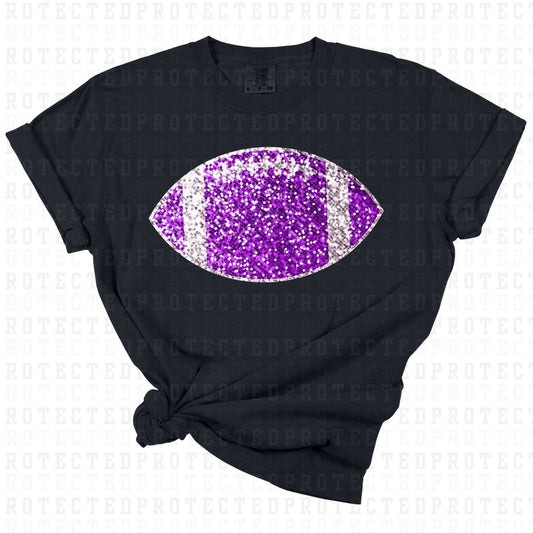 PURPLE FOOTBALL *FAUX SEQUIN* - DTF TRANSFER