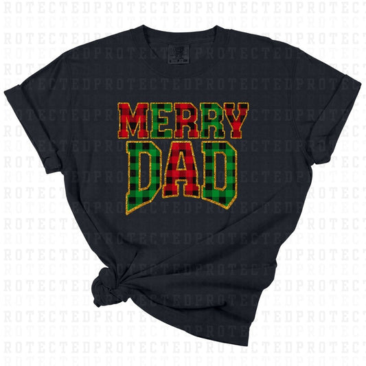 MERRY DAD *FAUX SEQUIN* - DTF TRANSFER