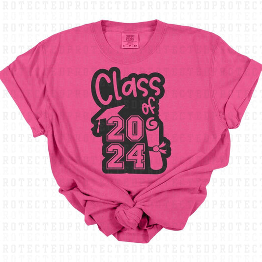 CLASS OF 2024 *SINGLE COLOR* - DTF TRANSFER