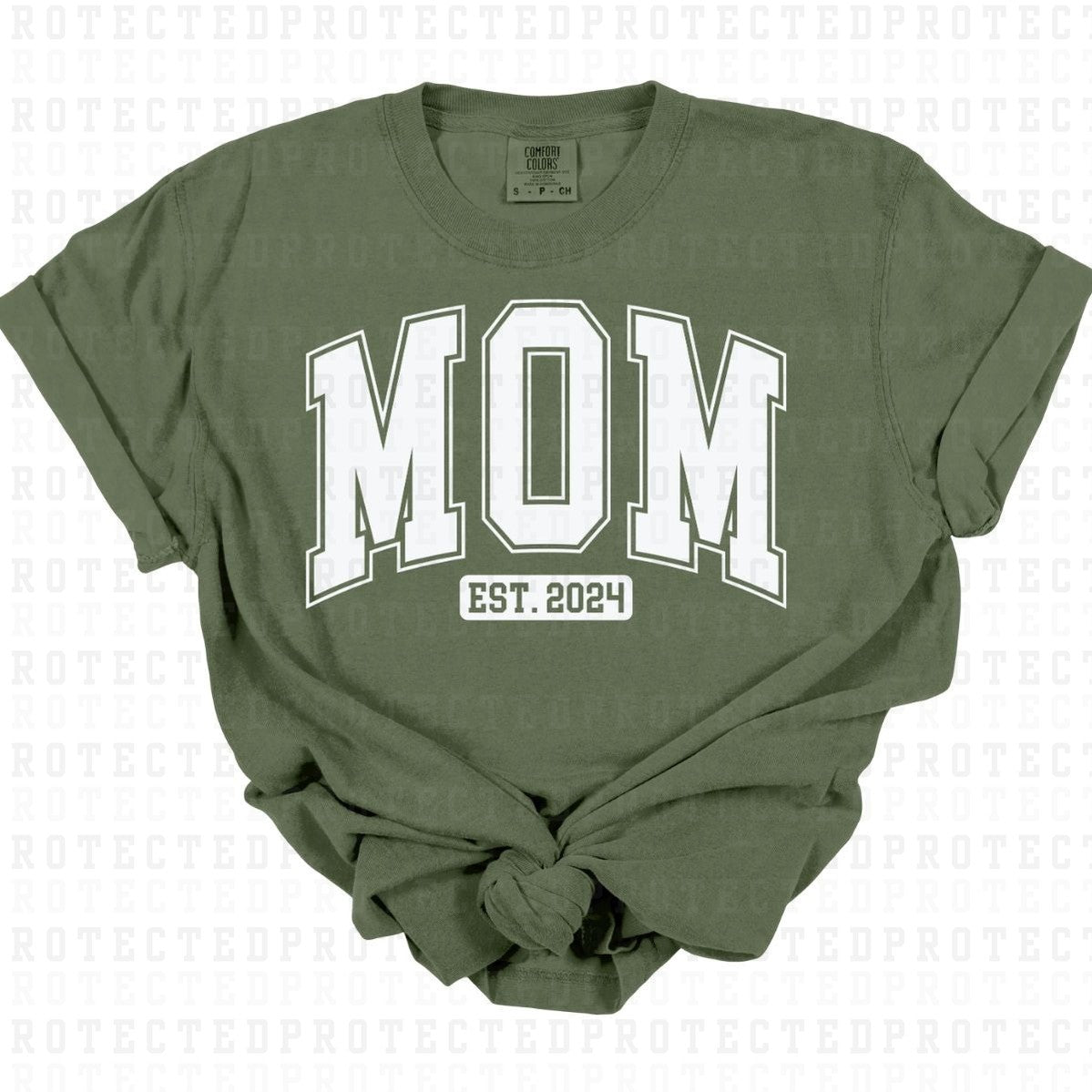 MOM EST 2024 *WHITE - SINGLE COLOR* - DTF TRANSFER