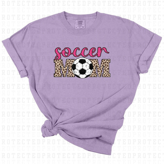 PINK SOCCER MOM *W/ FAUX GLITTER* - DTF TRANSFER