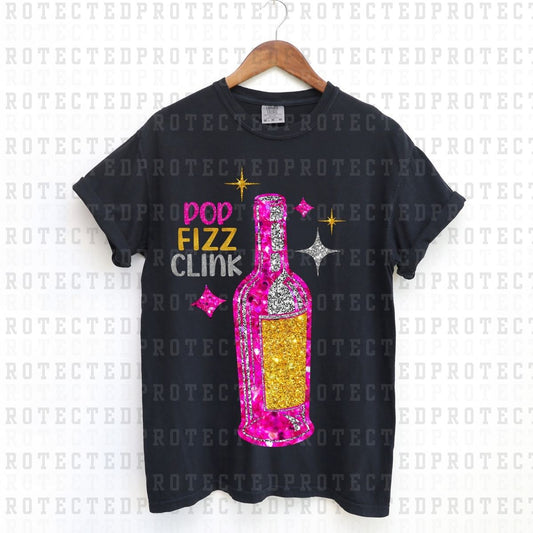 POP FIZZ CLINK *FAUX SEQUIN* - DTF TRANSFER