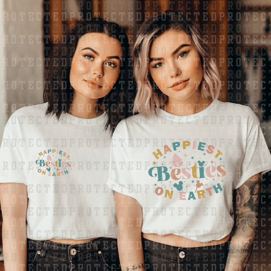 HAPPIEST BESTIES ON EARTH (SINGLE PRINT) - DTF TRANSFER