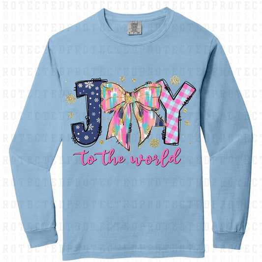 COQUETTE JOY TO THE WORLD *FAUX SEQUIN* - DTF TRANSFER