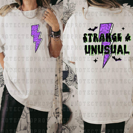 STRANGE & UNUSUAL (POCKET/BACK) - DTF TRANSFER