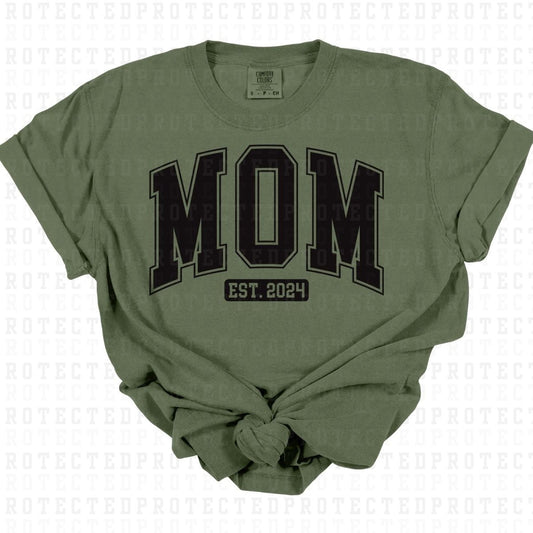 MOM EST 2024 *BLACK - SINGLE COLOR* - DTF TRANSFER