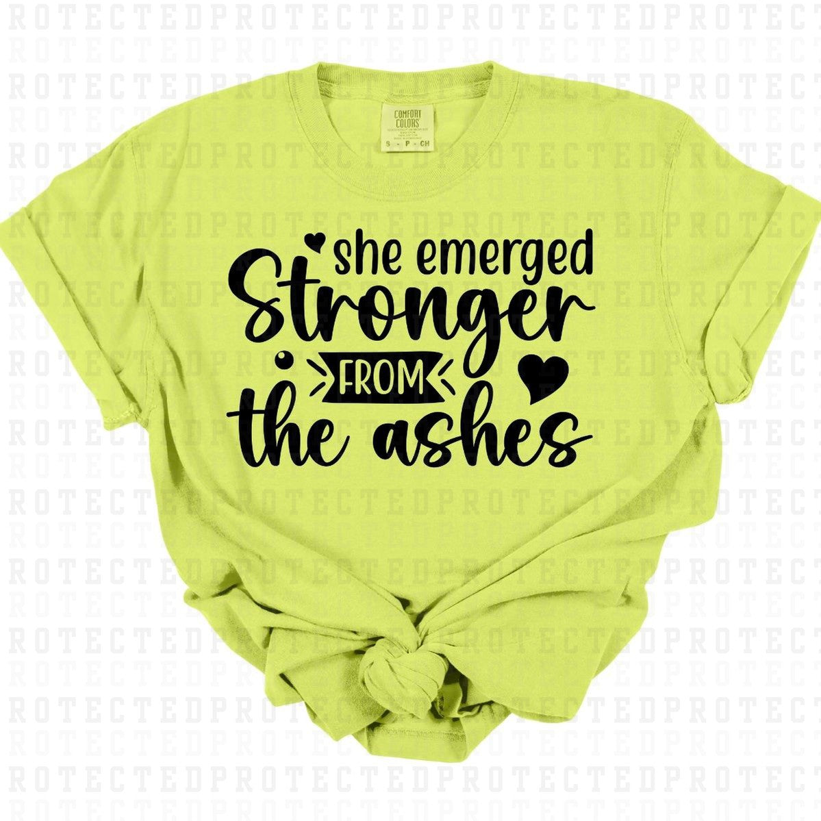 STRONGER FROM THE ASHES *SINGLE COLOR* - DTF TRANSFER