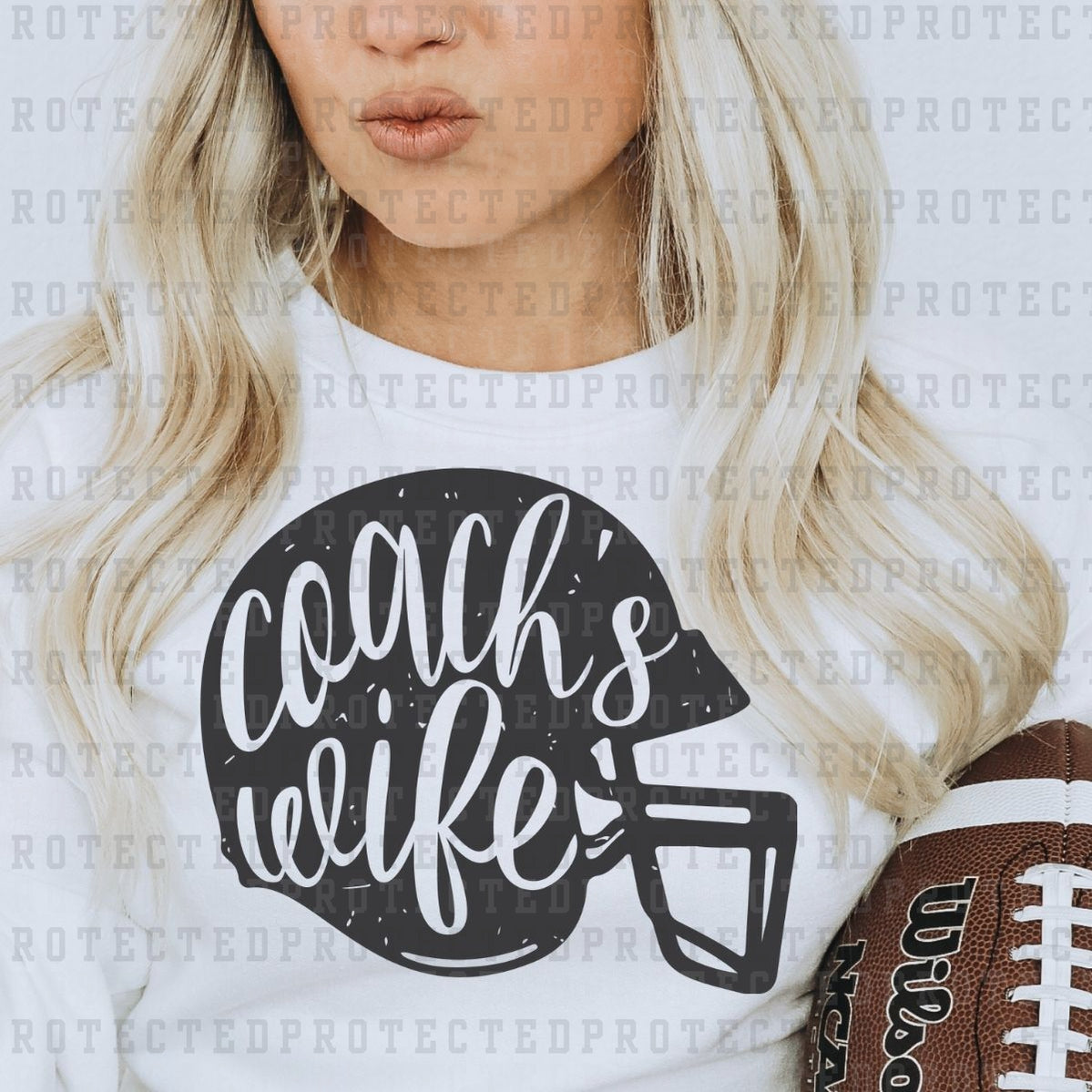 COACH'S WIFE *GRUNGE/SINGLE COLOR* - DTF TRANSFER