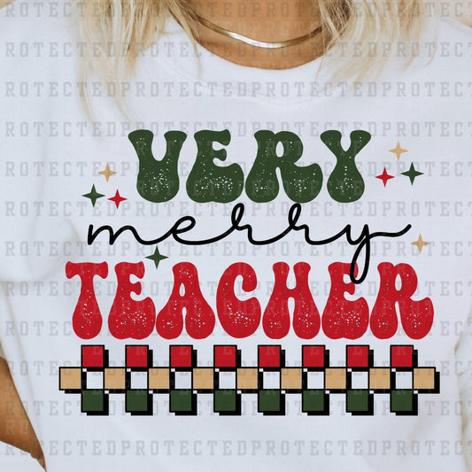 VERY MERRY TEACHER - DTF TRANSFER