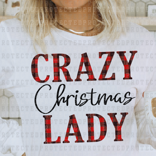 CRAZY CHRISTMAS LADY - DTF TRANSFER