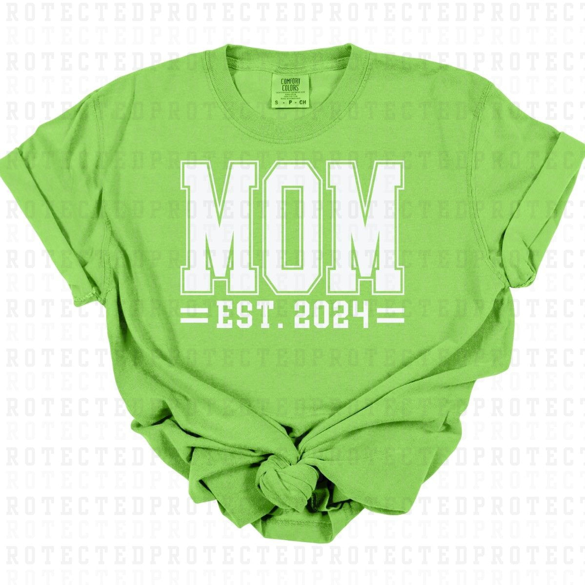 MOM EST 2024 *WHITE - SINGLE COLOR* - DTF TRANSFER