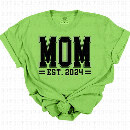 MOM EST 2024 *BLACK - SINGLE COLOR* - DTF TRANSFER