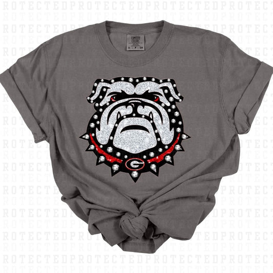 BULLDOGS *FAUX RHINESTONES/FAUX SEQUIN* - DTF TRANSFER