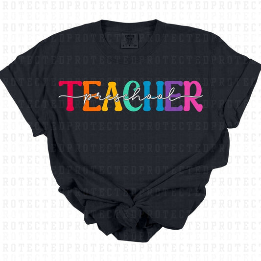 PRESCHOOL TEACHER *WHITE TEXT* - DTF TRANSFER