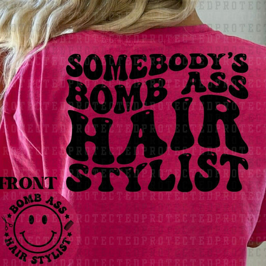 HAIR STYLIST (SINGLE COLOR/POCKET+BACK) - DTF TRANSFER