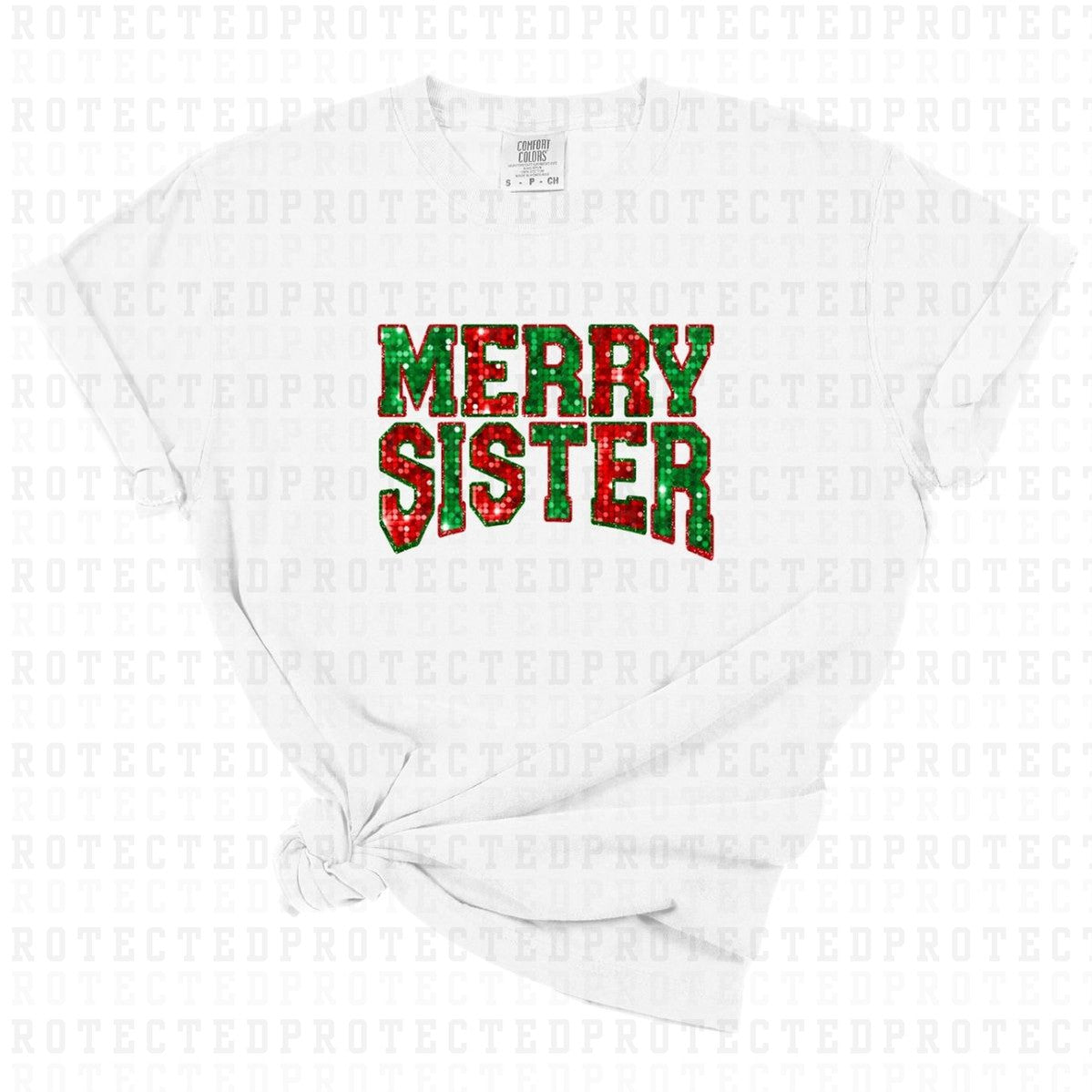 MERRY SISTER *FAUX SEQUIN* - DTF TRANSFER