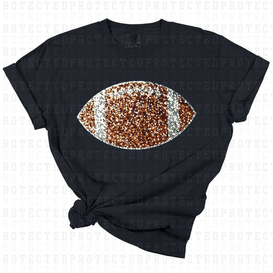 BROWN FOOTBALL *FAUX SEQUIN* - DTF TRANSFER