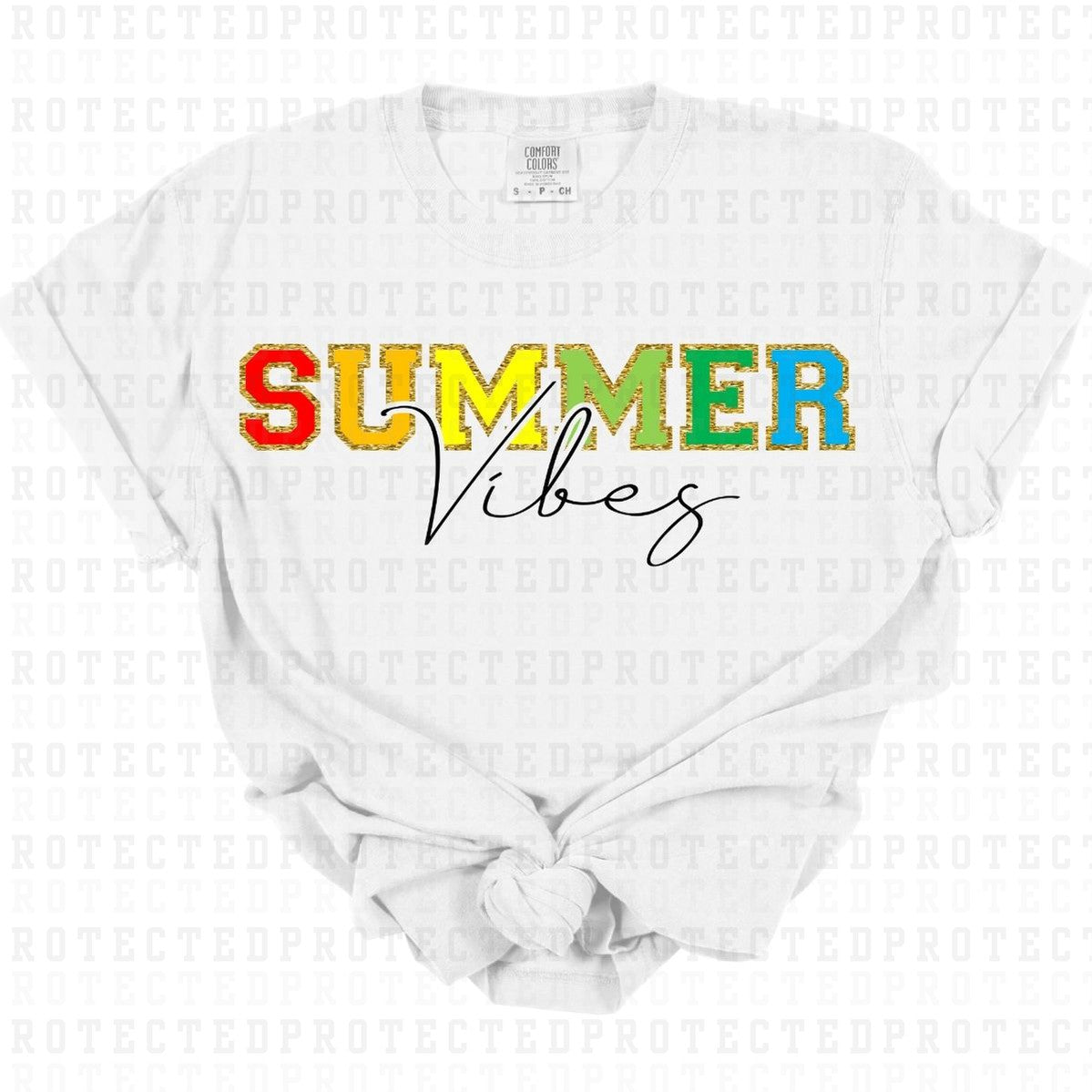 SUMMER VIBES *FAUX SEQUIN* - DTF TRANSFER