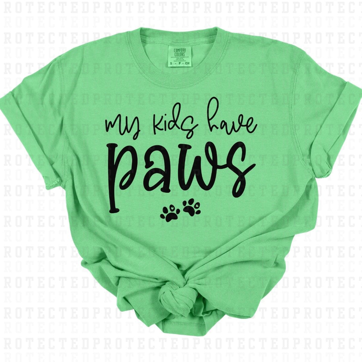 MY KIDS HAVE PAWS *SINGLE COLOR* - DTF TRANSFER