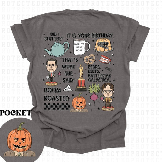 HALLOWEEN OFFICE (POCKET/BACK) - DTF TRANSFER