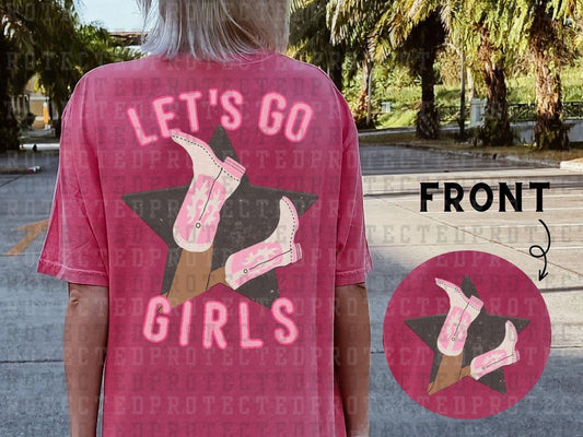 LET'S GO GIRLS (POCKET/BACK) - DTF TRANSFER